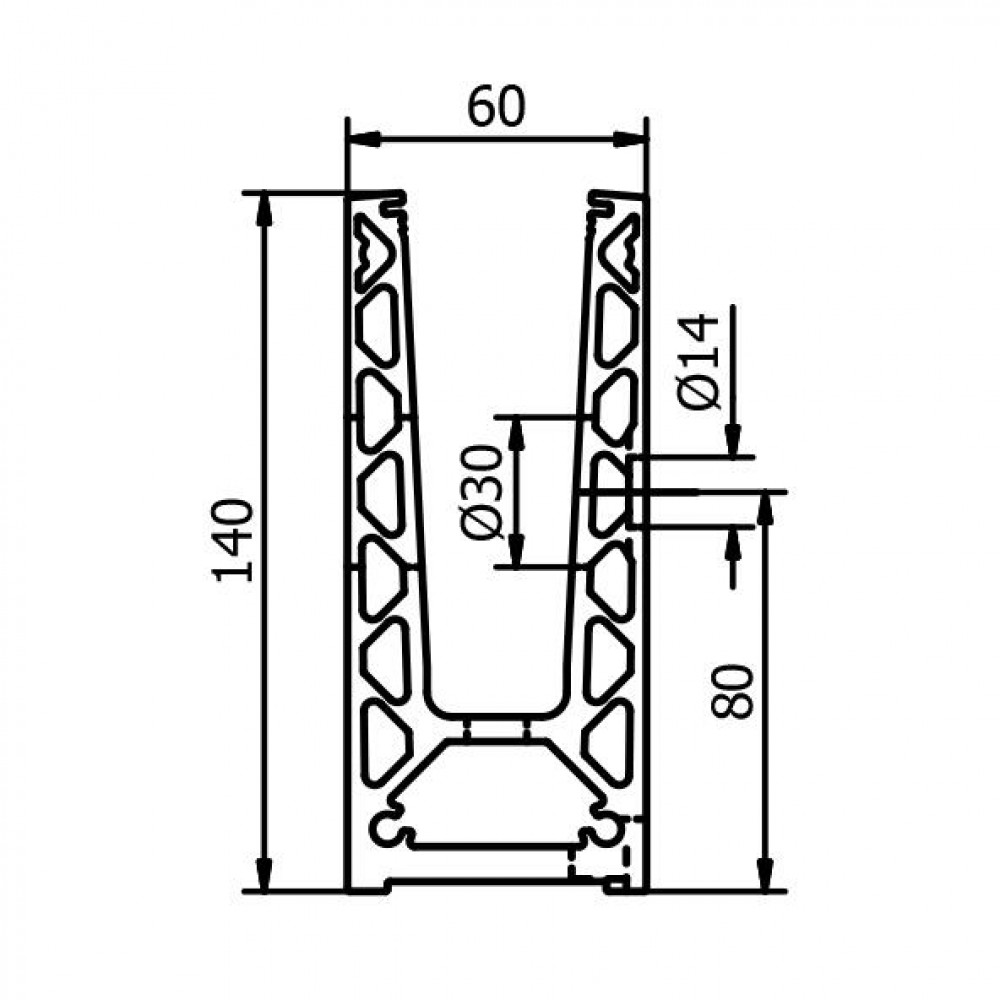 On Level 6021 Side Mounted Kit For 12mm Glass - 5 Metre