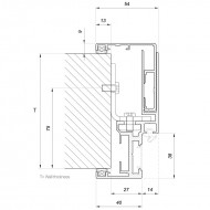 Adjustable fixing brackets for Stud To Glass Door Frame - SS