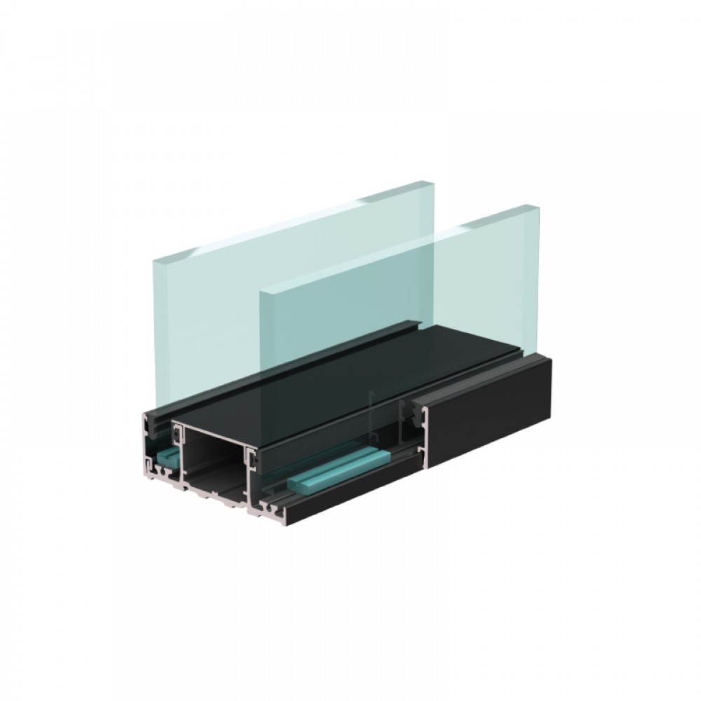 Double Glazed Base Profile - Black