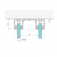 Double Glazed Top Profile - Silver Anodised