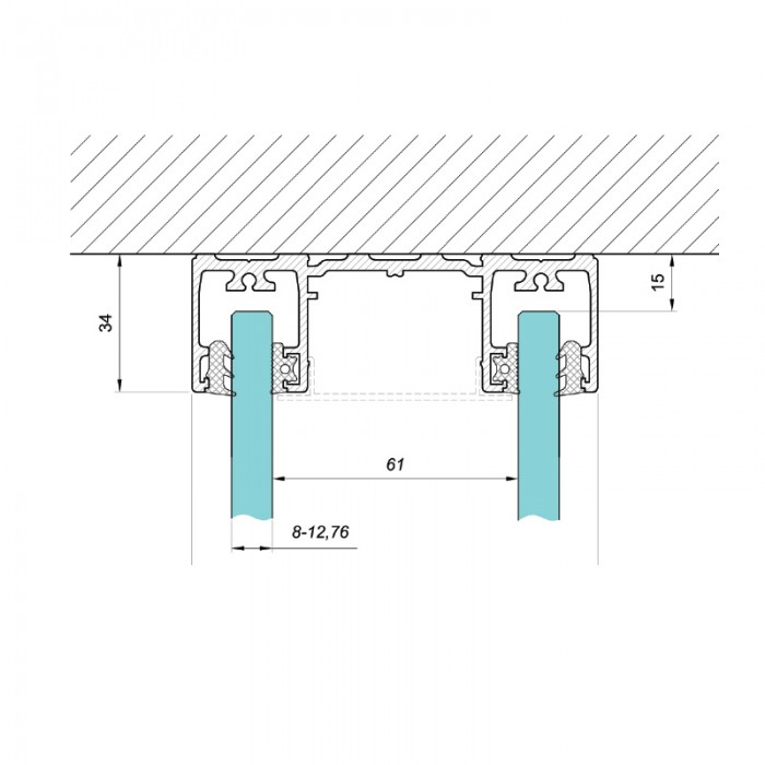 Double Glazed Top Profile - Black