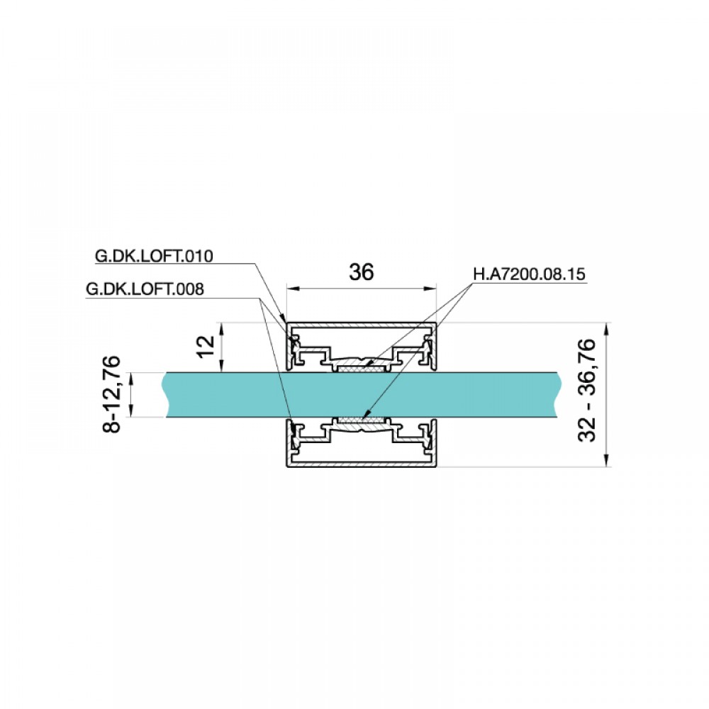 Stick On Vertical Mullion 3 Metre Kit