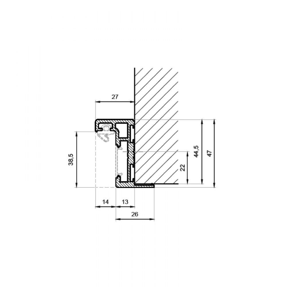 Z Type Door Frame - Black