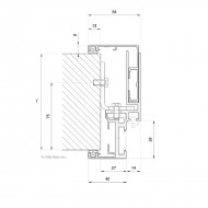 Double Glazed Partition To Door Frame Profile - Silver Anodi