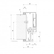 130 - 160mm Stud To Glass Door Frame - Black