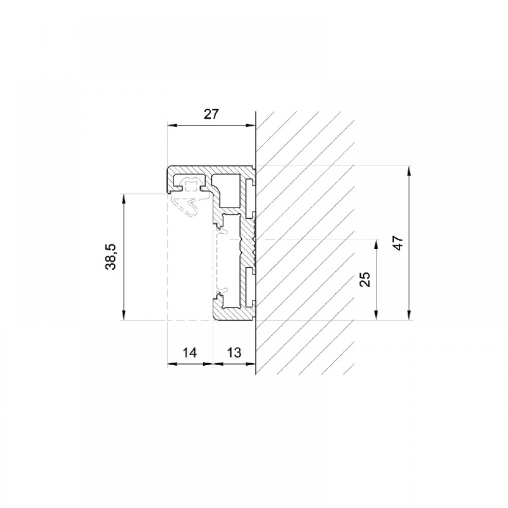 L Type Door Frame - Anodised