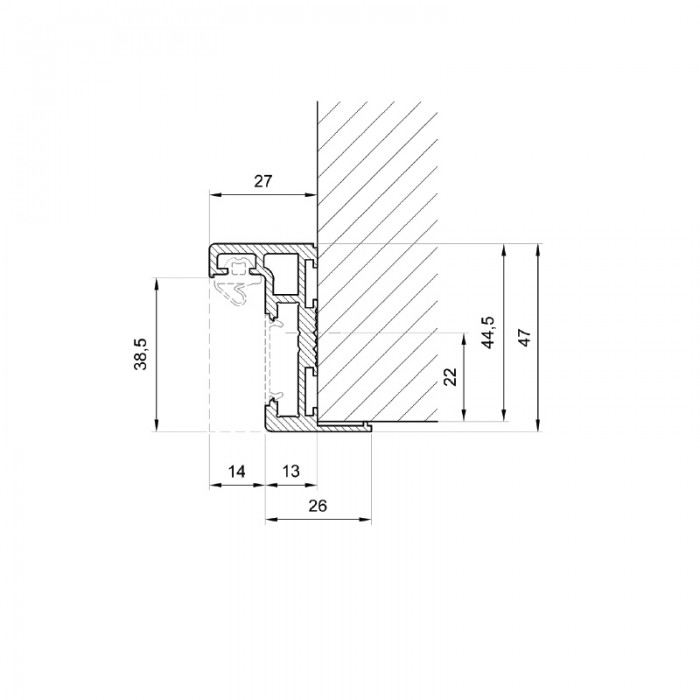 Z Type Door Frame - Anodised