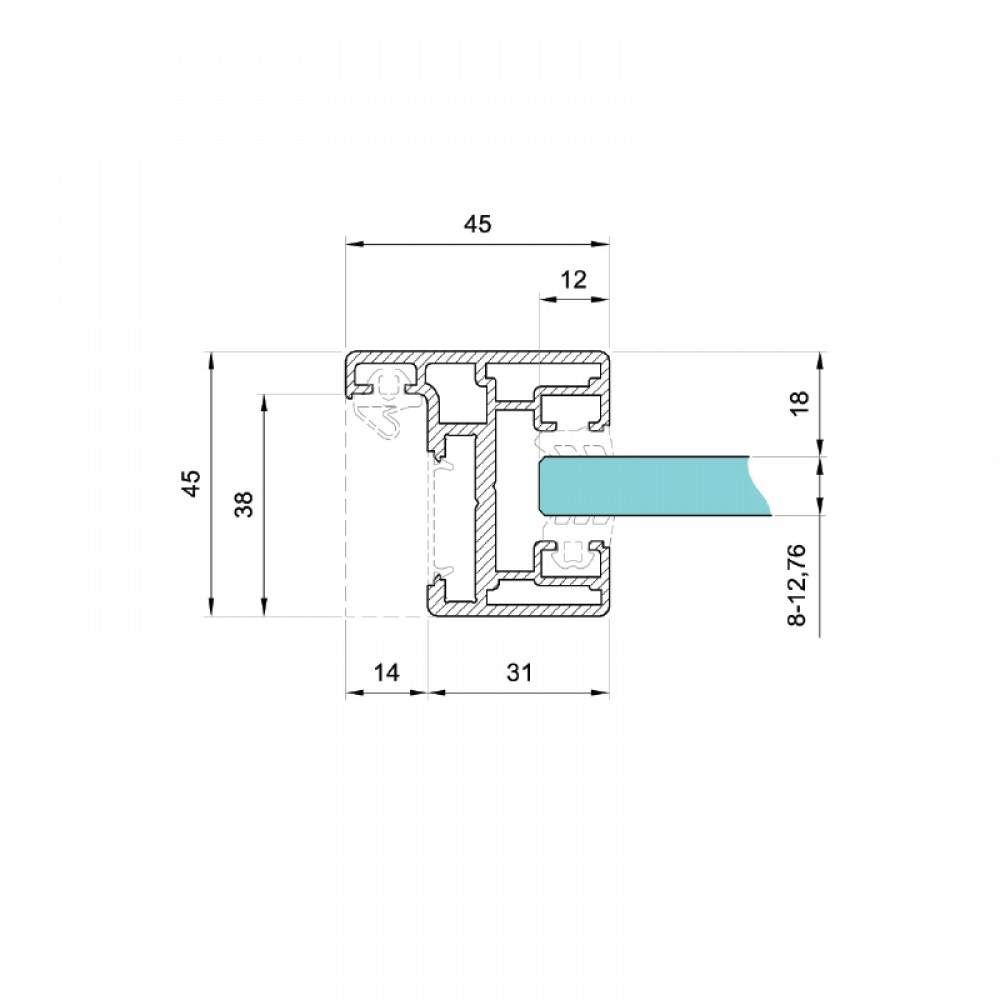 H Type Door Frame - Black