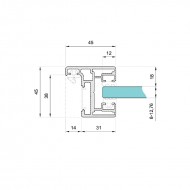 H Type Door Frame - Anodised