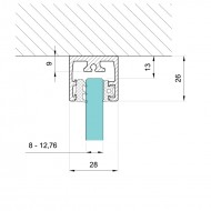 26 x 28mm Top Track  - Black