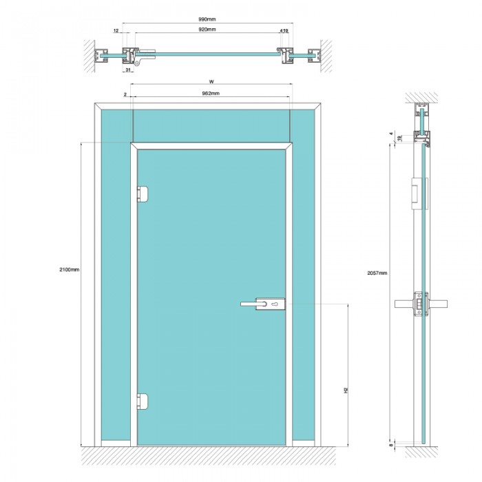 Dynamik 920mm X 2057mm Pre Cut Door Kit - Black