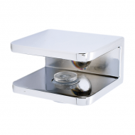 Matt Chrome Alu Glass Shelf Supports