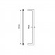 150mm Door Handle 19mm Square Tube  Matt Black