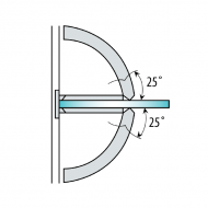 Shannon Range - Wall To Glass Shower Hinge - Polished Brass