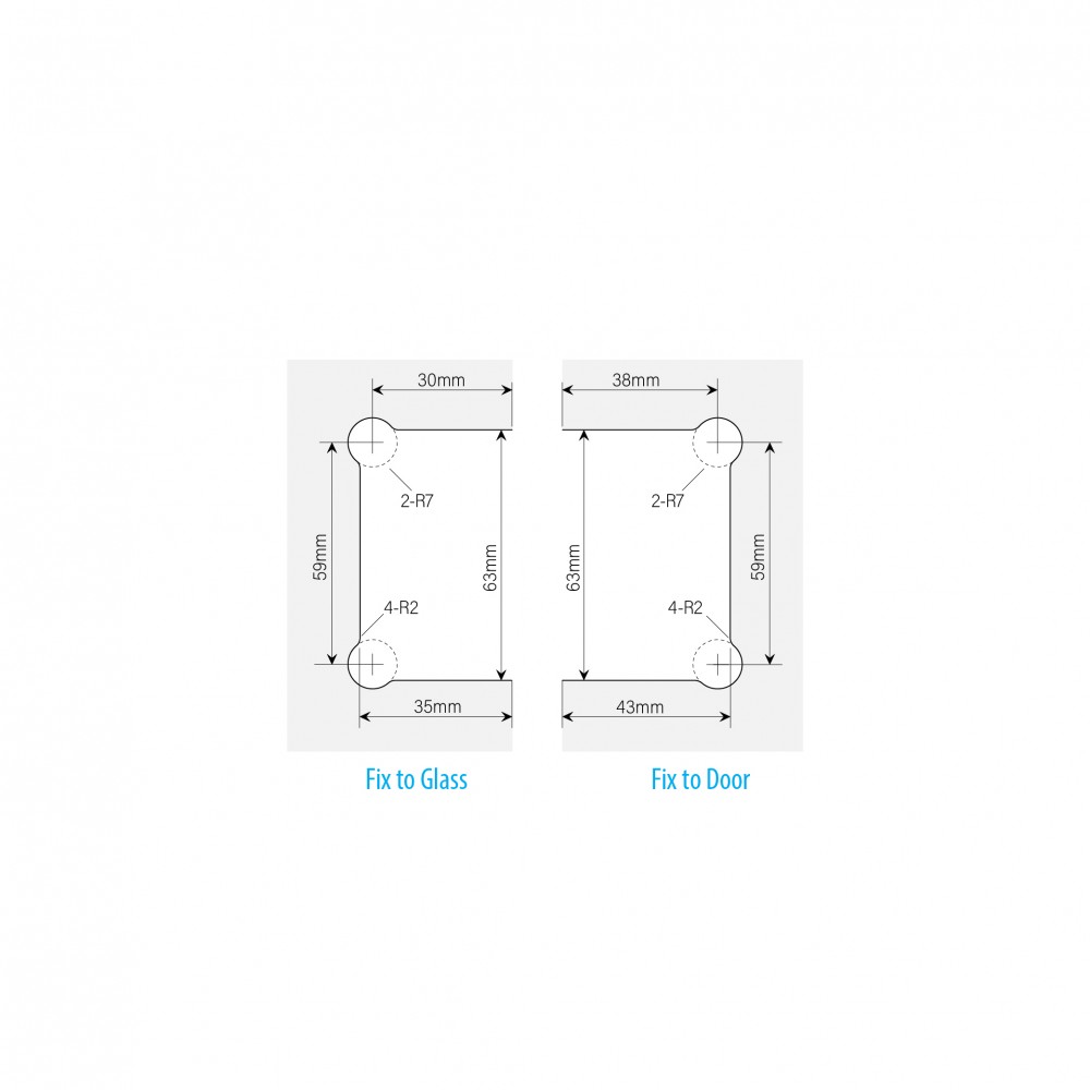 135 deg Amazon Glass 2 Glass Shower Hinge - Brushed Nickel