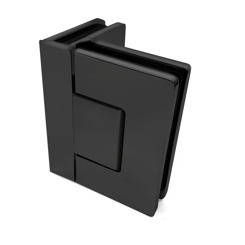 90 deg Amazon Glass 2 Glass Shower Hinge - Matt Black