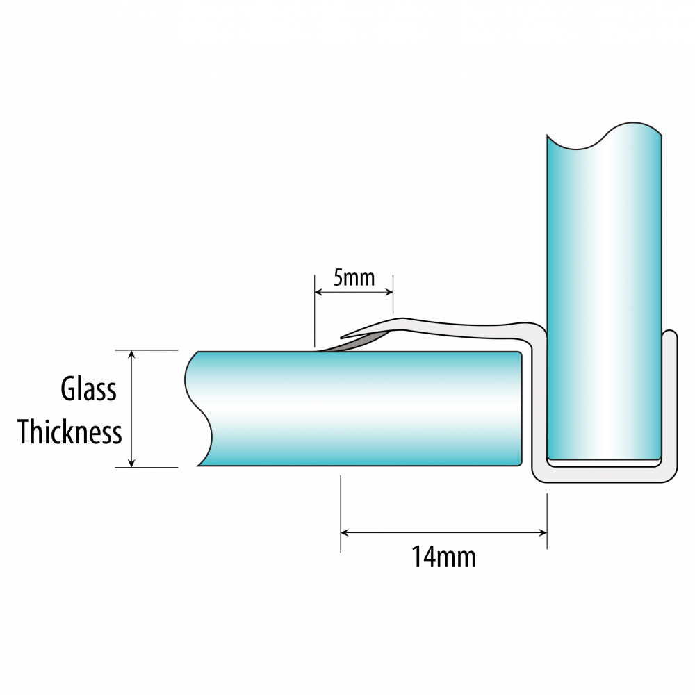 Strike Jamb Seal - 6mm Glass