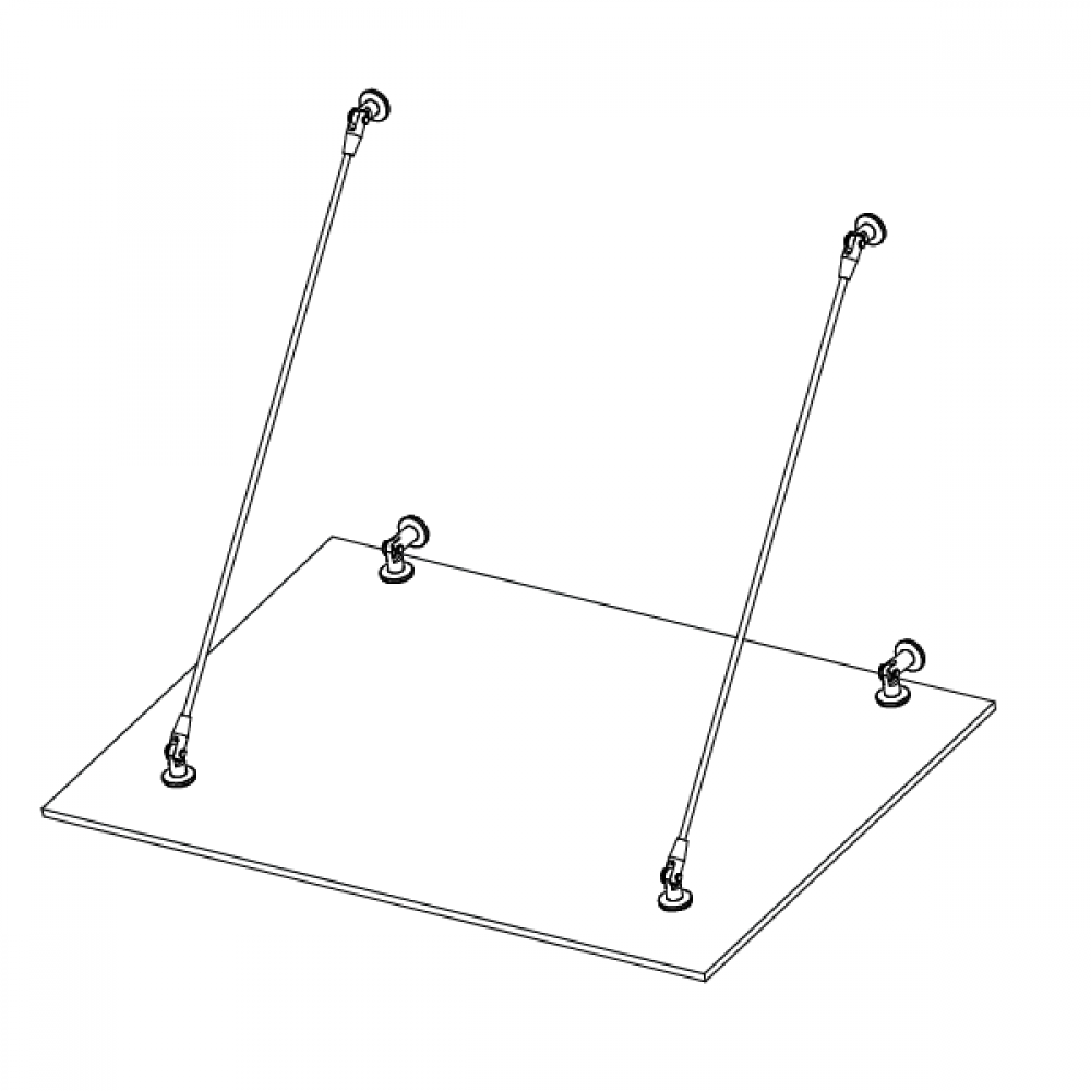 Arcade Canopy System 1700mm Rod - 316 SS