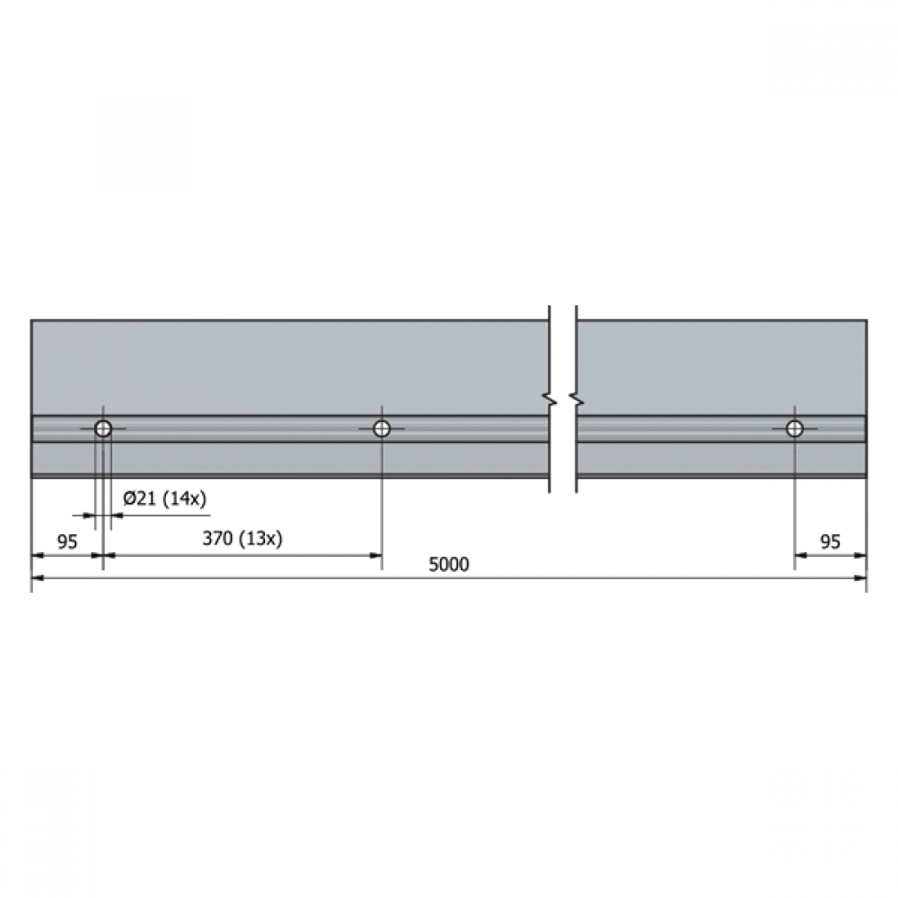 OnLevel 3011 Side Mount Channel - 0.74kN - 5 Mtr