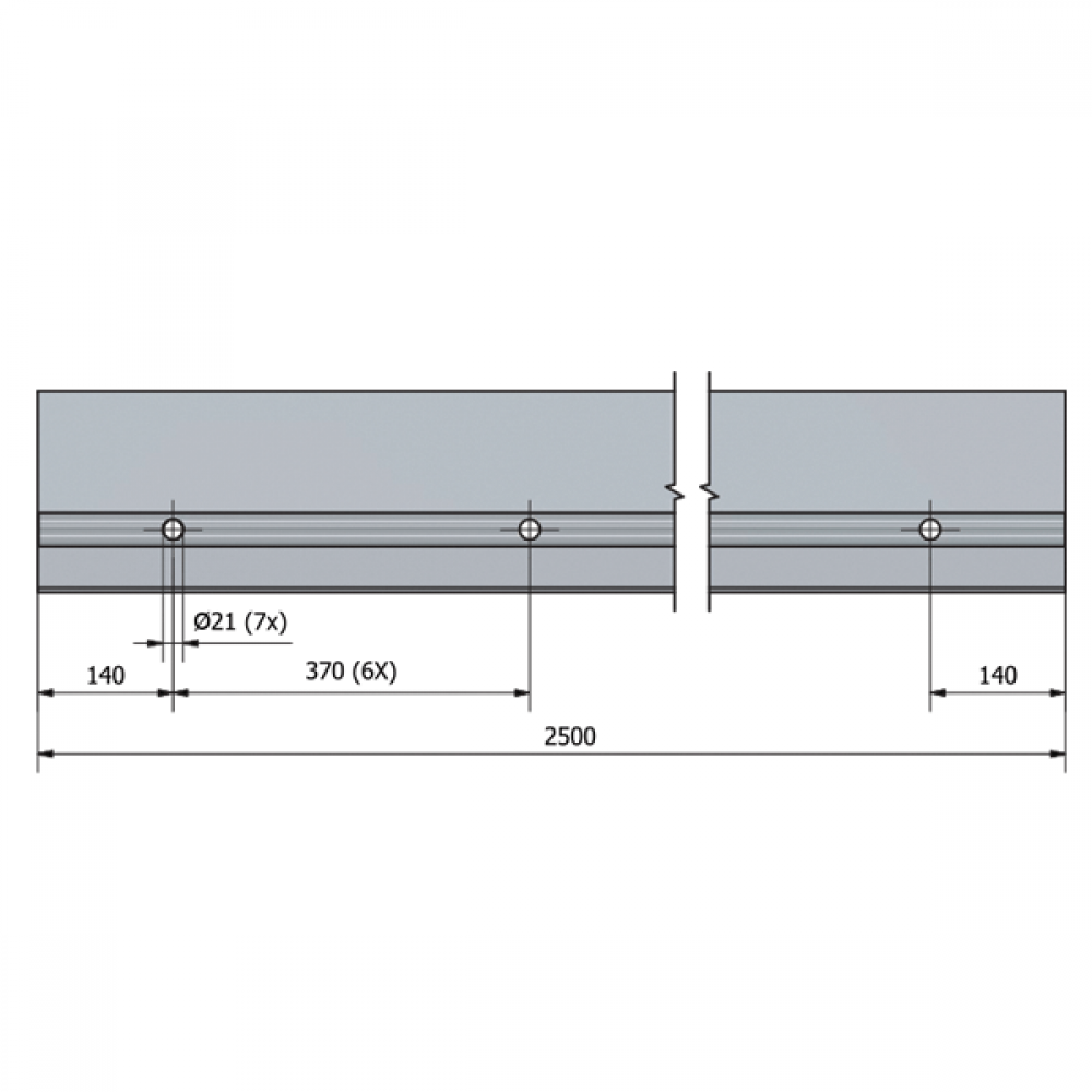 OnLevel 3011 Side Mount Channel - 0.74kN - 5 Mtr