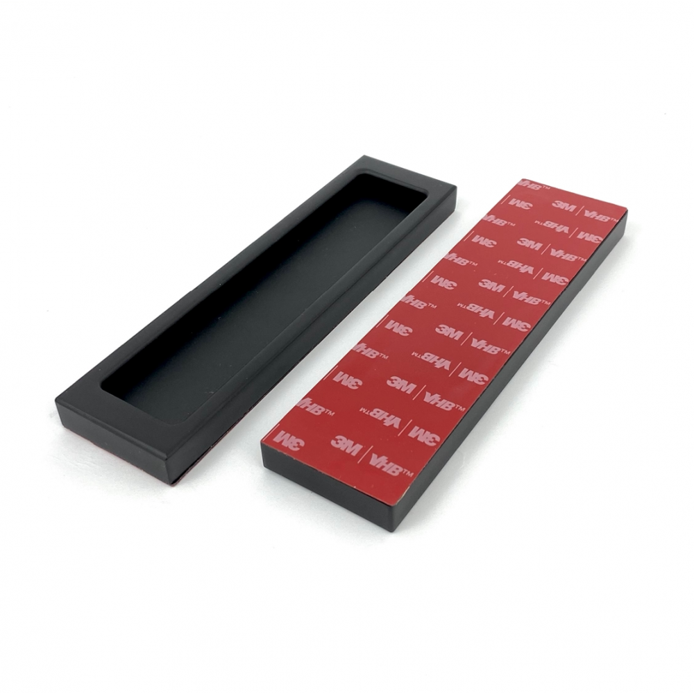 Self Adhesive Concealed Door Pull - Black - Loft Style