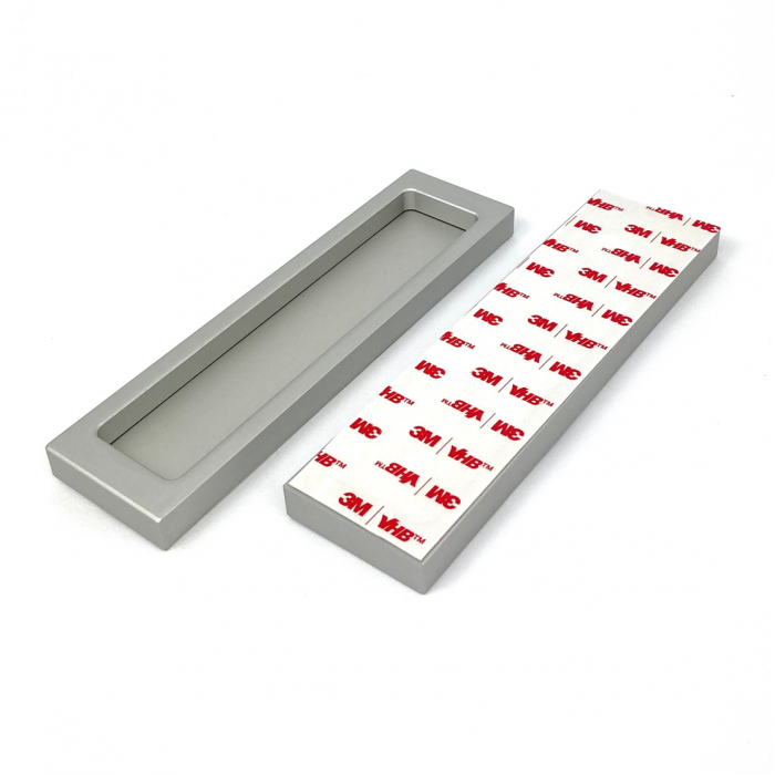 Self Adhesive Concealed Door Pull - Natural Anodised