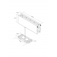 HD Bottom Hydraulic Patch Fitting For 10-15mm Thick Glass