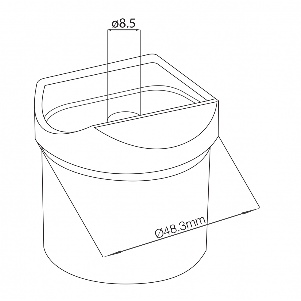 Handrail Adapter For Tube 48.3mm - 2.0mm - 316SS