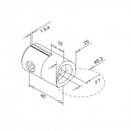 Sheet Holder For 1.5-4mm Material For 48mm Tube - 316SS