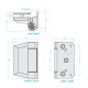 Glass to Wall Gate Hinge 8-12mm Glass - Satin Stainless