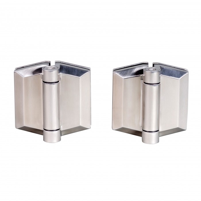Glass to Glass Gate Hinge 8-12mm Glass - Satin Stainless
