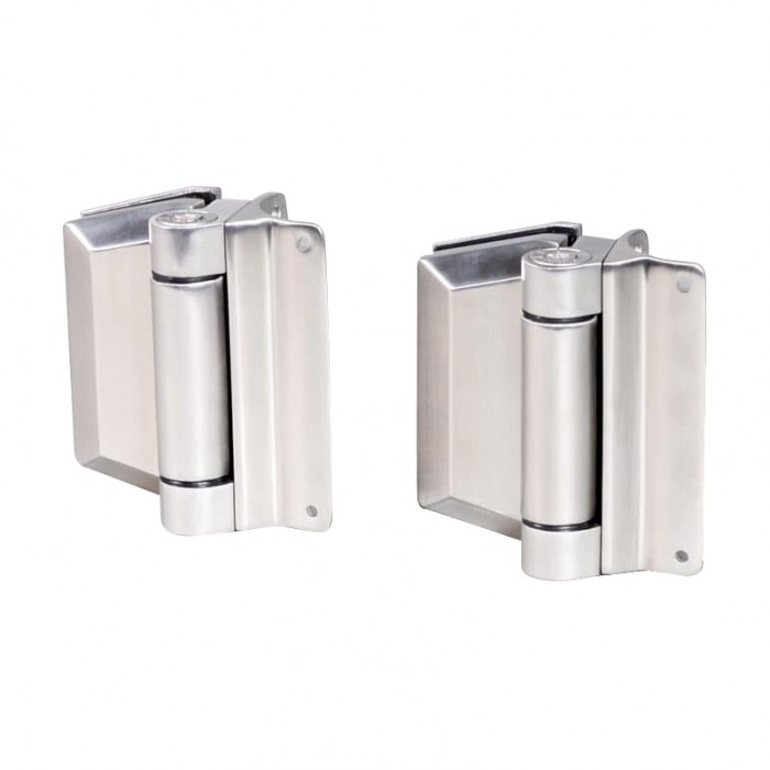 Glass to Post Gate Hinge 8-12mm Glass - Satin Stainless