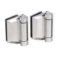 Glass to Wall Gate Hinge 8-12mm Glass - Satin Stainless