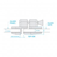 180 Degree Glass To Glass Gate Latch - Satin Stainless