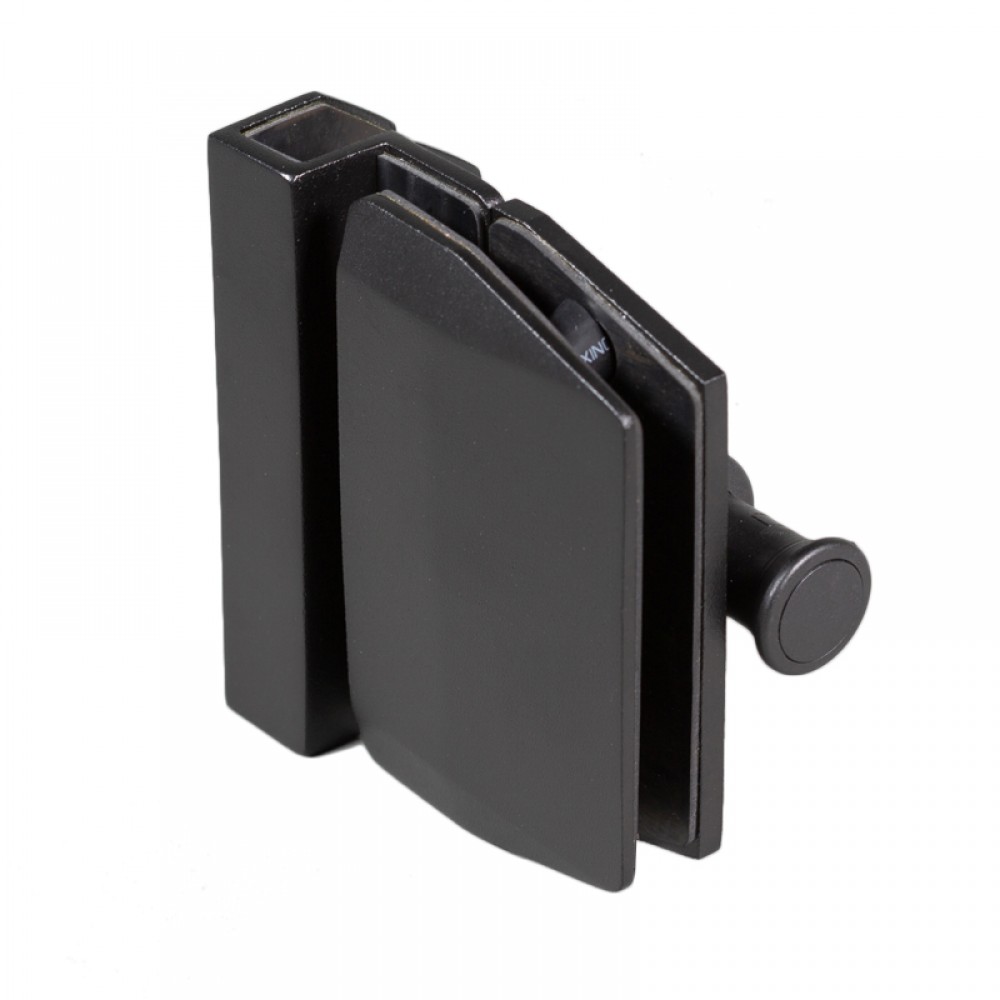 90 Degree Glass To Glass Latch Bracket - Black