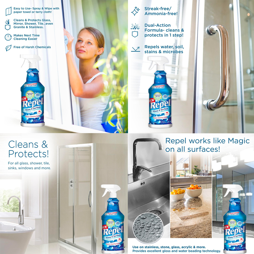 Repel Glass & Surface Cleaner & Protector