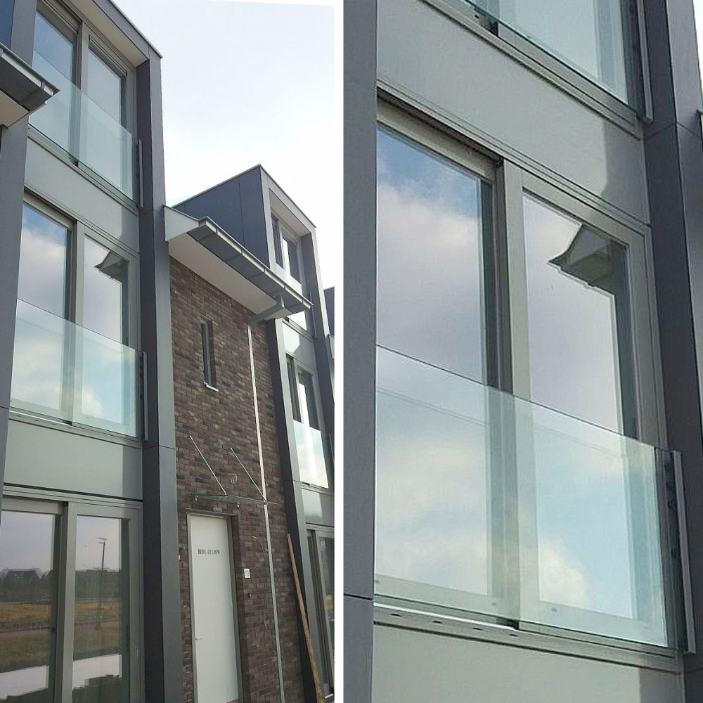 SkyForce-side Balcony Kit 1100mm High 19mm Glass Anod Finish