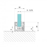 26 x 28mm Base Profile & Cover  - Anodised