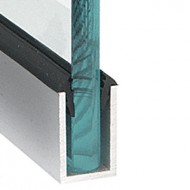 Dry Glazing U Channel 38x25x19 Groove Sat Alum