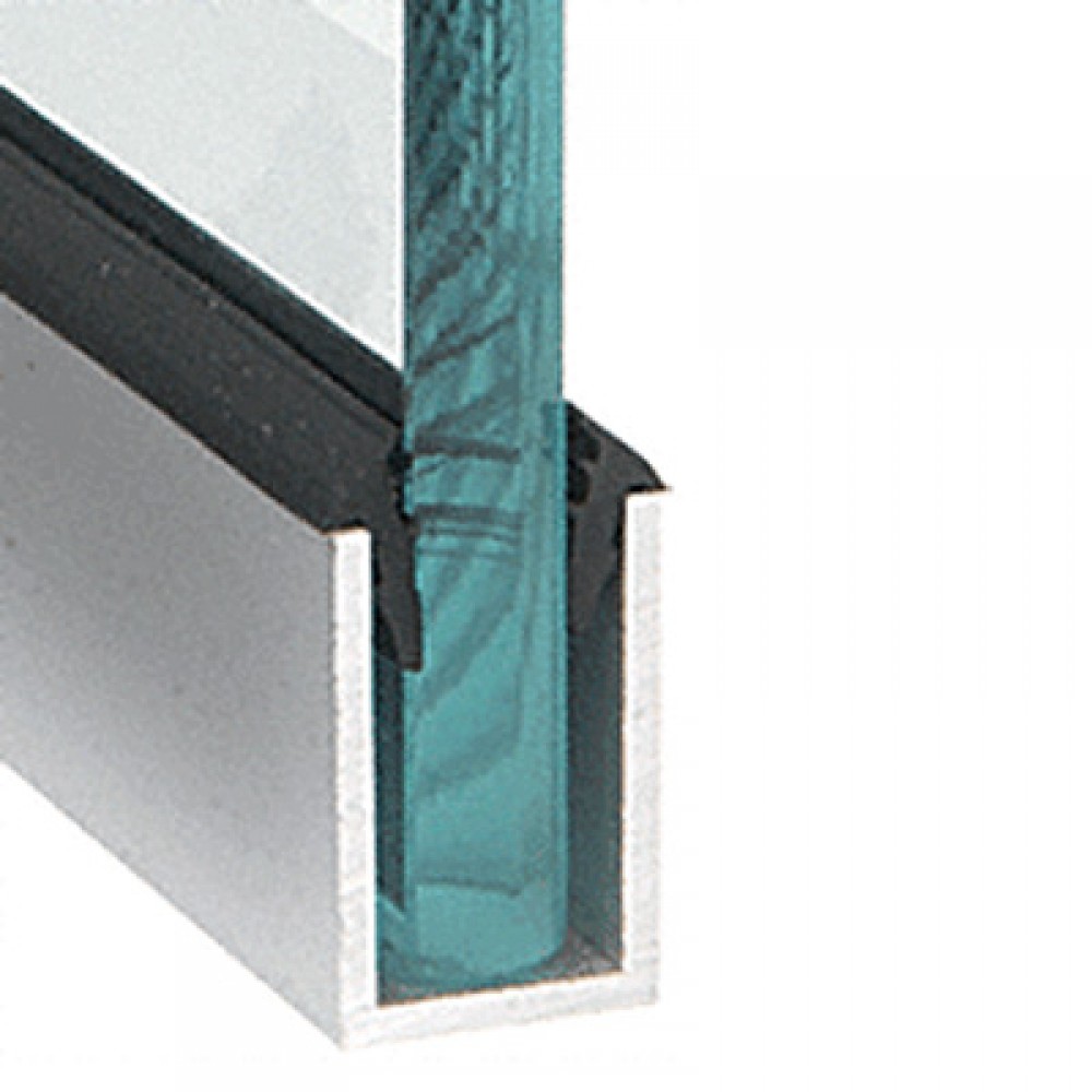 Dry Glazing U Channel - 50x25x19 - Satin Aluminium