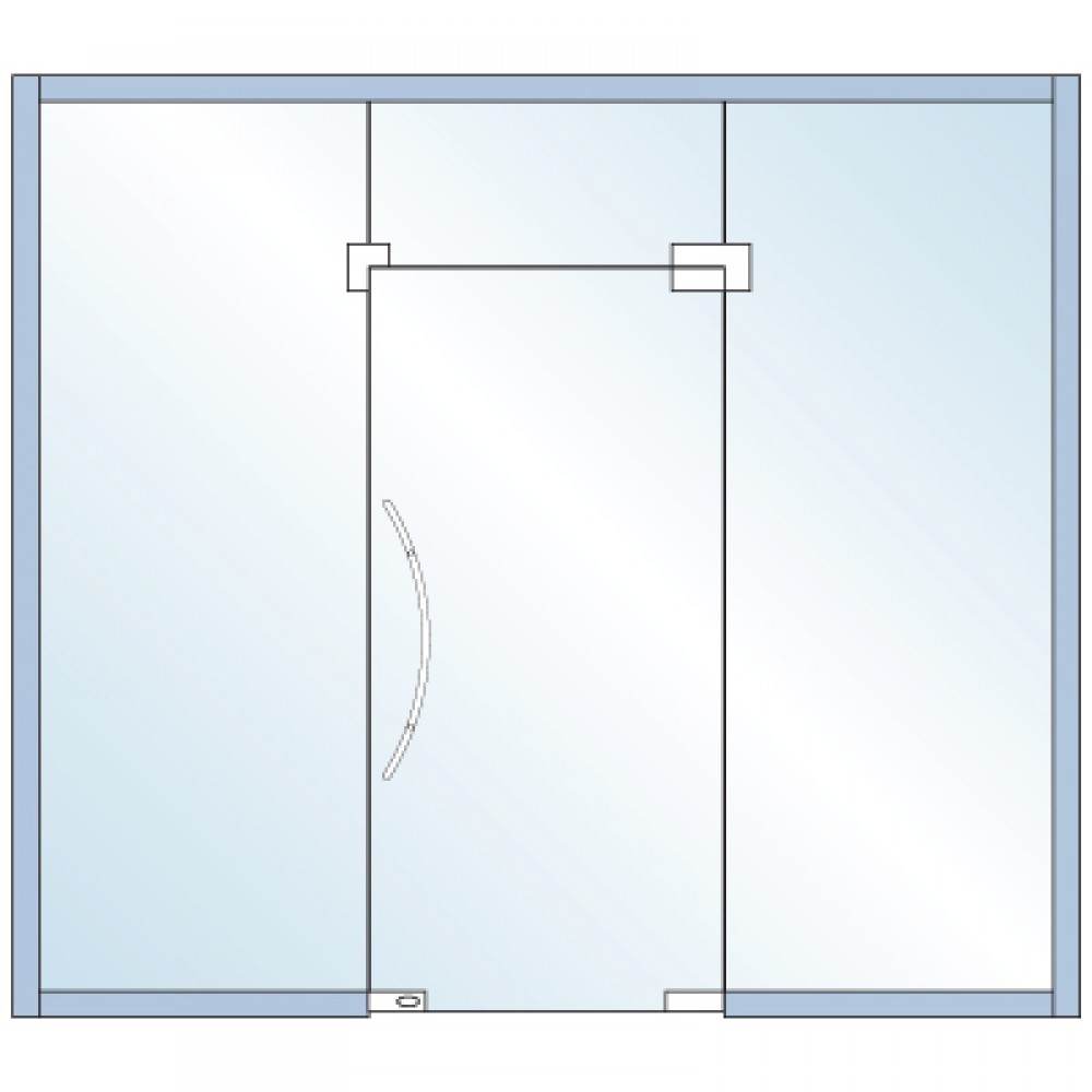 Wall Profile System Kit For 12mm Glass With Alum Covers - 3m