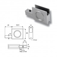 Vitrine Alum. Sliding Track Pull