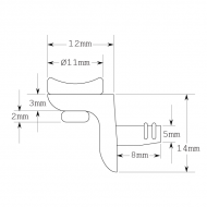 Shelf Support R/A With Suction