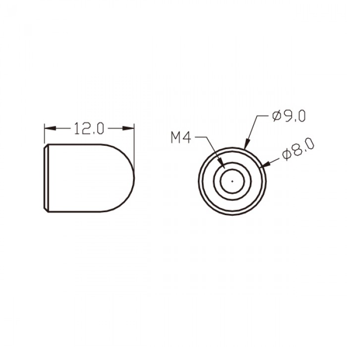 Rod Display System End Rod Nut