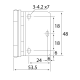 Overlay Drilled Glass Door Hinges 12 Kg Pr - Polished Chrome