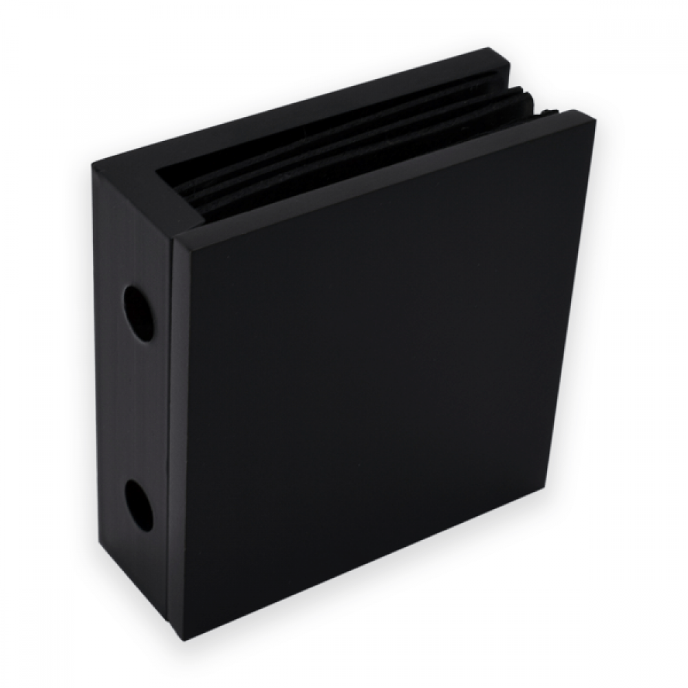 Wall To Glass Fixing - Square Range - Black