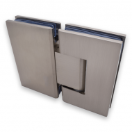 Shannon SQ Range - 180 Degree Glass To Glass Hinge - Brushed