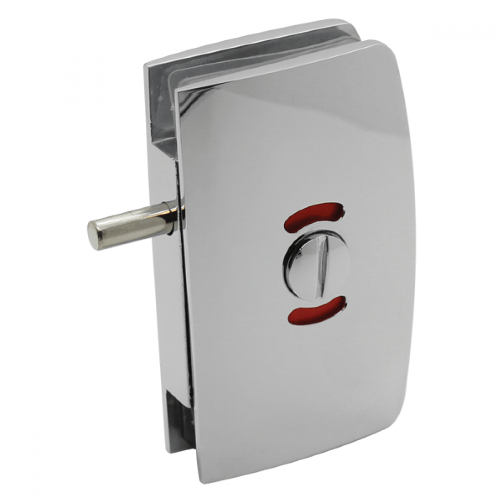 Indicator Lock with  Receiver - Glass to Glass - Chrome