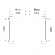 Indicator Lock with  Receiver - Glass to Glass - Chrome