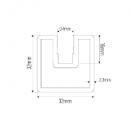 Fixed Panel Floor To Ceiling Post 8mm Glass - 2.8mtr - PA